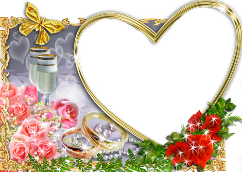 Photo Frame - Gold Wedding - Valentine Picture Frames (498x354)