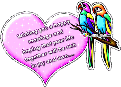 Wedding Greeting Cards Wedding Wishes Wedding Scraps - Happy Married Life Gif (420x304)