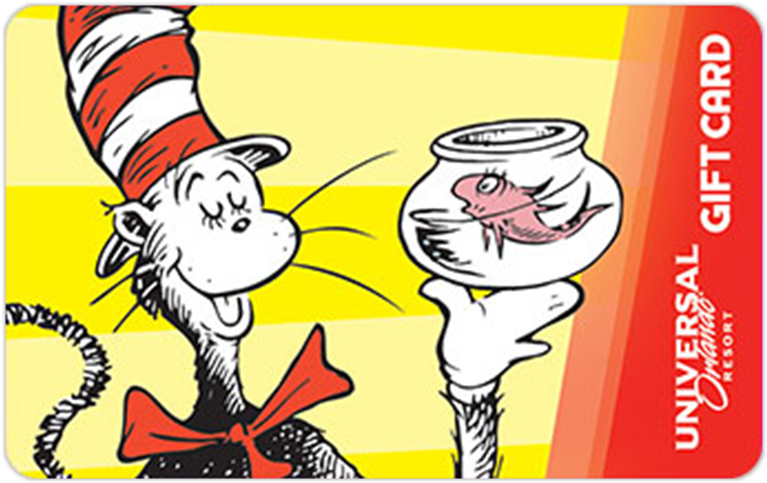 A Cat In The Hat Themed Gift Card For Universal Orlando - Cat In The Hat (802x536)