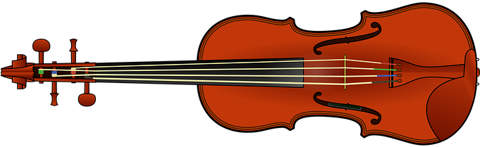 Violin Fiddle Instrument Music Melody Viol - Cartoon Fiddle (680x340)