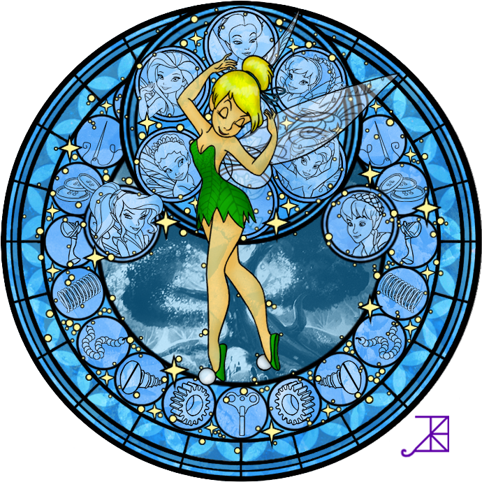Tinkerbell's Stained Glass Circle - Tinkerbell Stained Glass Iphone X Case (720x720)