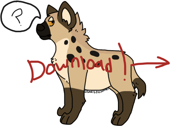 Free Hyena Base[psd Sai] By Sadisticloser - Hyena (707x598)