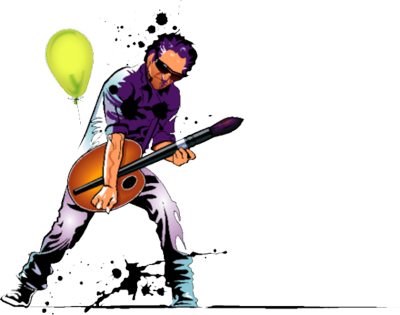 Rocker Vector Psd - Rocker Vector Png (400x315)