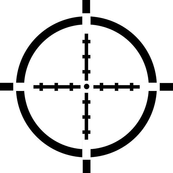 Reticle Computer Icons Telescopic Sight Clip Art - Crosshair Clipart (600x599)