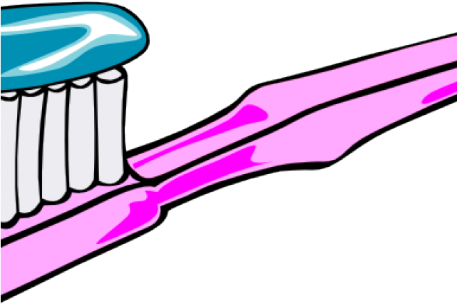 Toothbrush Clipart Pink Toothbrush - Toothbrush And Toothpaste (640x480)