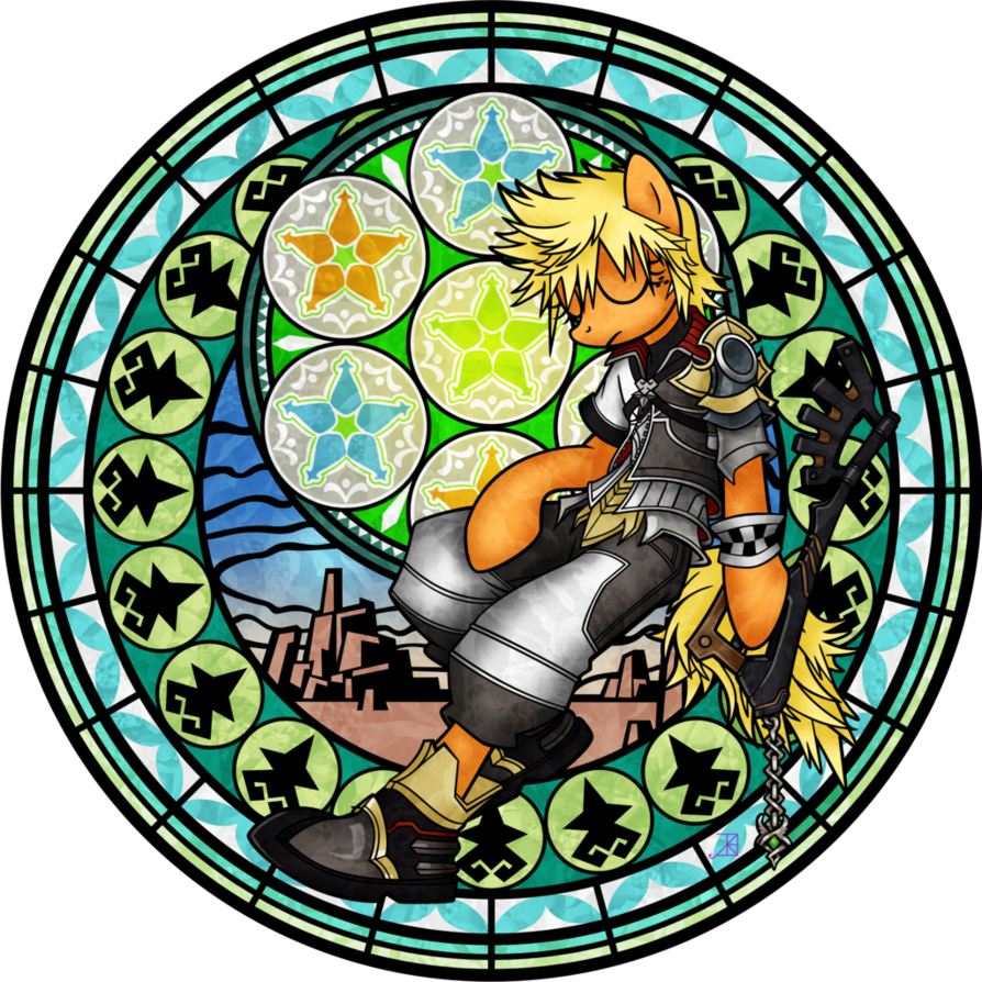 Stained Glass - Mlp Kingdom Hearts Stained Glass (894x894)
