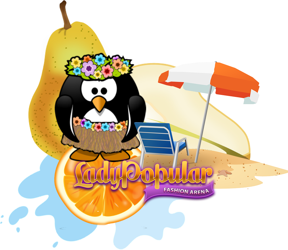 Image Resized To - Hawaiischer Penguin Mit Blumen Und Grasrock Mauspads (1000x1000)