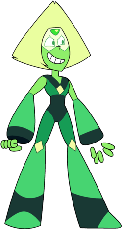 Who Talks Into Her Hand, Sends Out Spheres To Scout - Peridot Steven Universe Sprites (263x480)