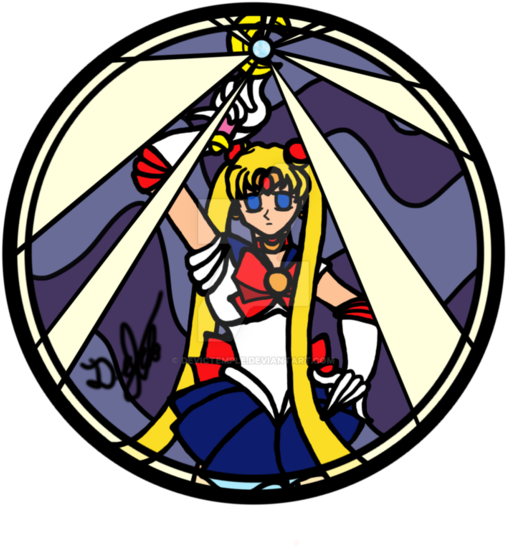 Sailor Moon Design For Stained Glass By Devictemple - Stained Glass (1147x696)