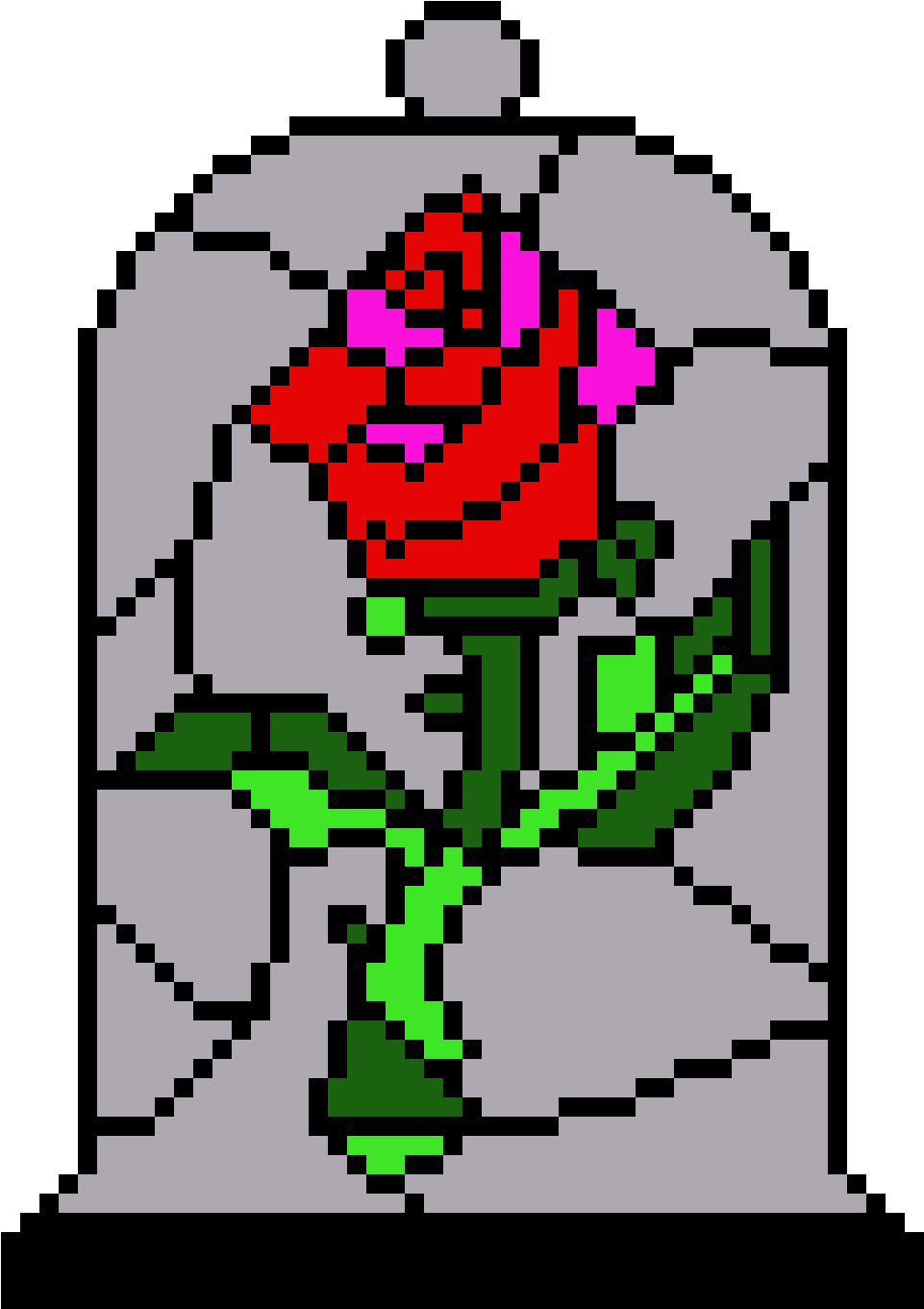 Stained Glass Rose Small - Stained Glass (1040x1460)
