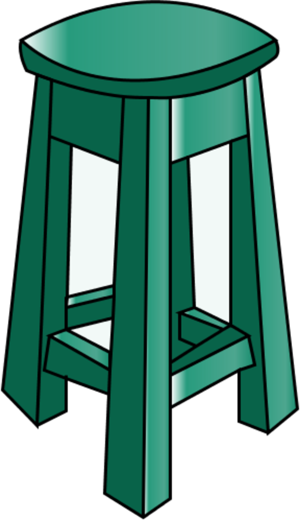 Wooden Bar Chair - Clip Art (600x1038)