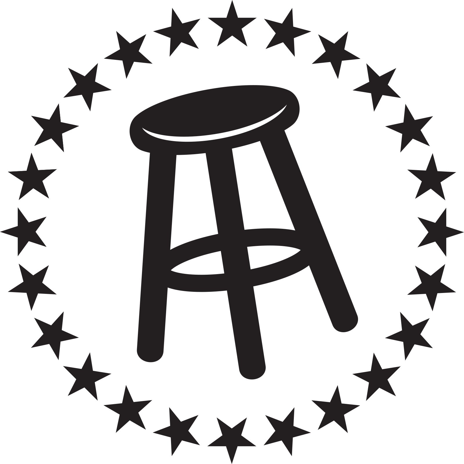 Barstool Sports Messages Sticker-9 - Barstool Sports Logo White (1598x1598)