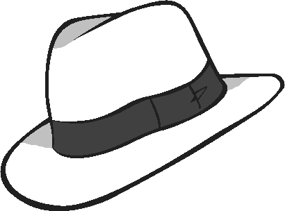 Kisekae 2 Prop - White Fedora No Background (640x480)