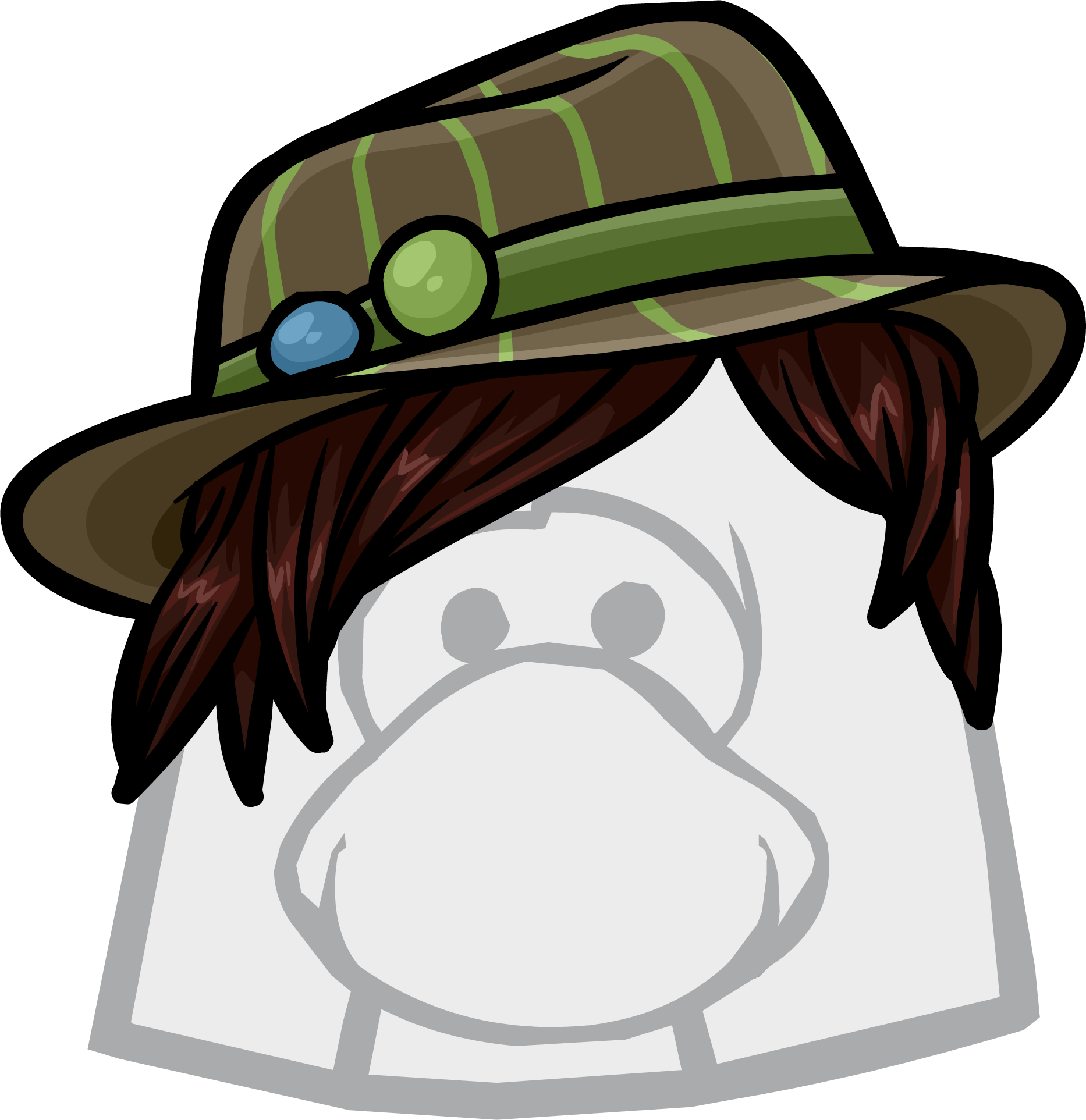 Brown Striped Fedora - Club Penguin The Flip (1866x1925)