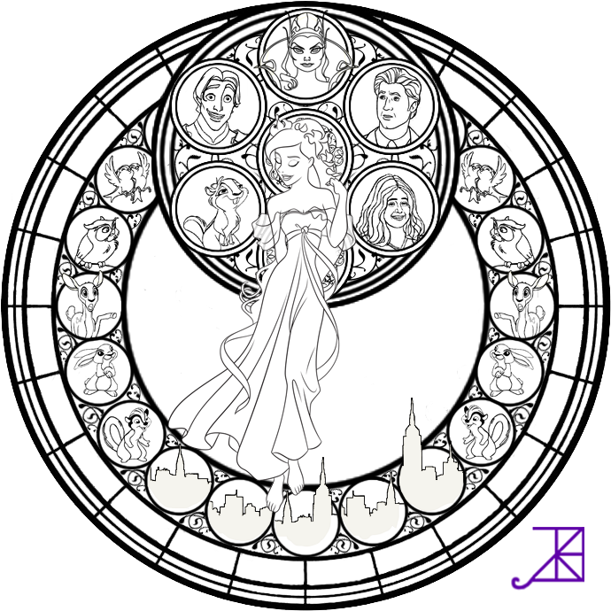 Stained Glass Color Sheets - Nightmare Before Christmas Adult Coloring Page (700x700)