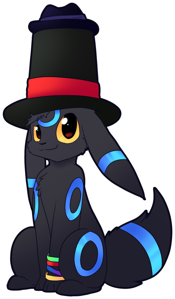 Commission- Top Hat Umbreon By Pinkeevee222 - Eevee With A Top Hat (730x1095)