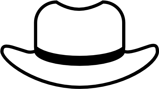 Hat Outline With Black Lining Free Icon - Hat (512x512)