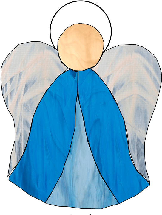Aqua Angel Stained Glass Workshop - Illustration (750x750)