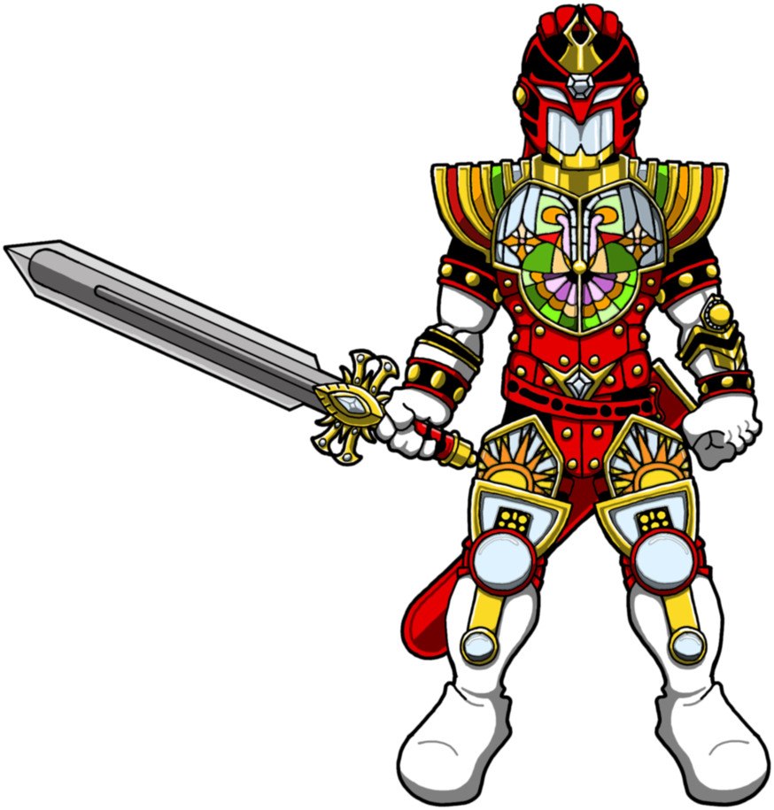 Gunmetalblack's Stained Glass Knight By - Illustration (874x915)