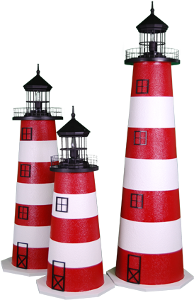 Painted Wooden - Lighthouse (299x450)