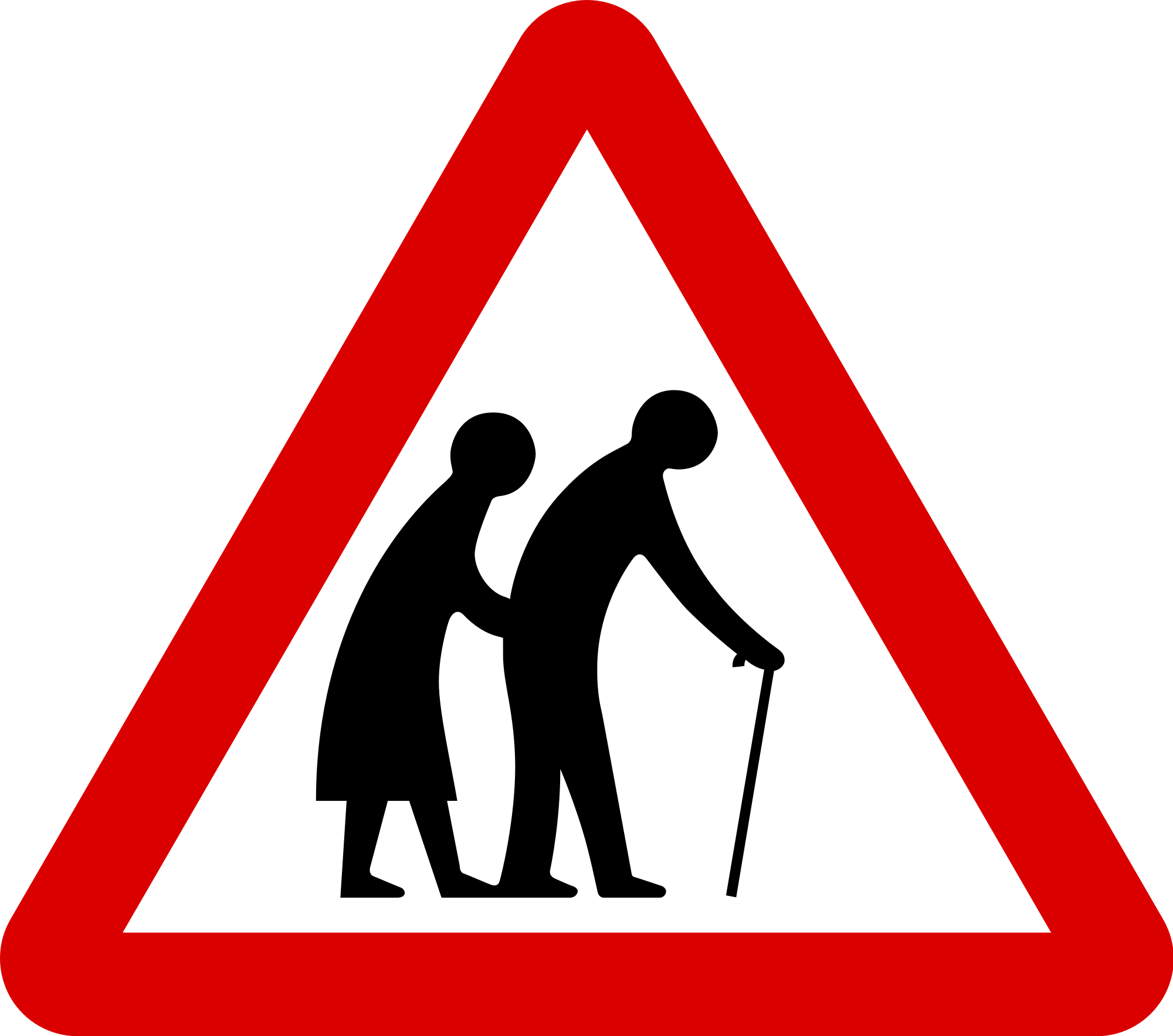 Singapore Road Signs - Pedestrian In Road Sign (1159x1024)