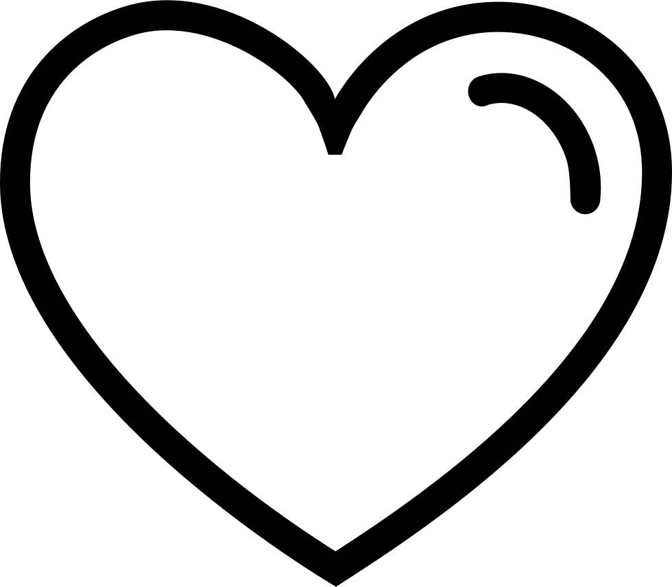 Png File - Heart Pictures Black And White (980x856)