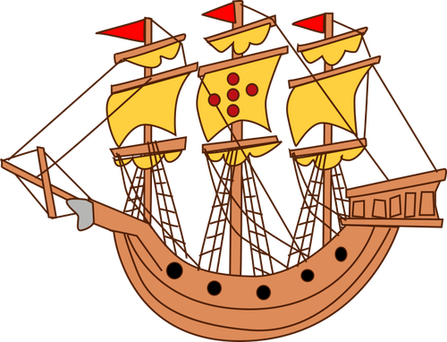 Sailing Ship Clipart Doctor - Barco Heraldica (500x382)
