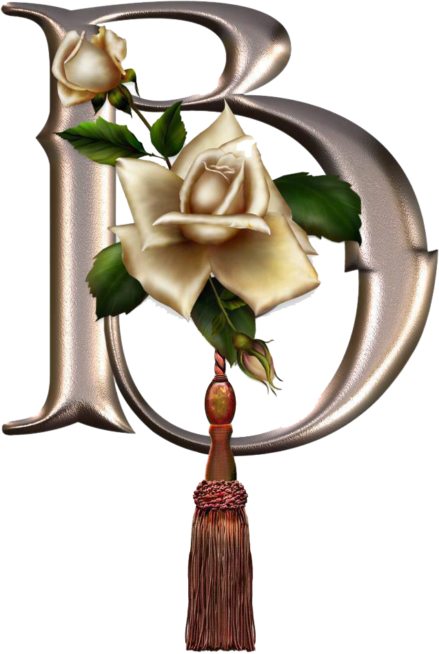 Alfabeto Con Rosas - Alfabeto Con Una Rosas (637x960)