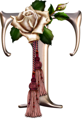 Alfabeto Rosa Con Rosas - Alphabet (343x500)