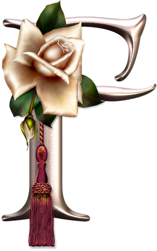 Alfabeto Rosa Con Rosas - Photoshop (314x500)