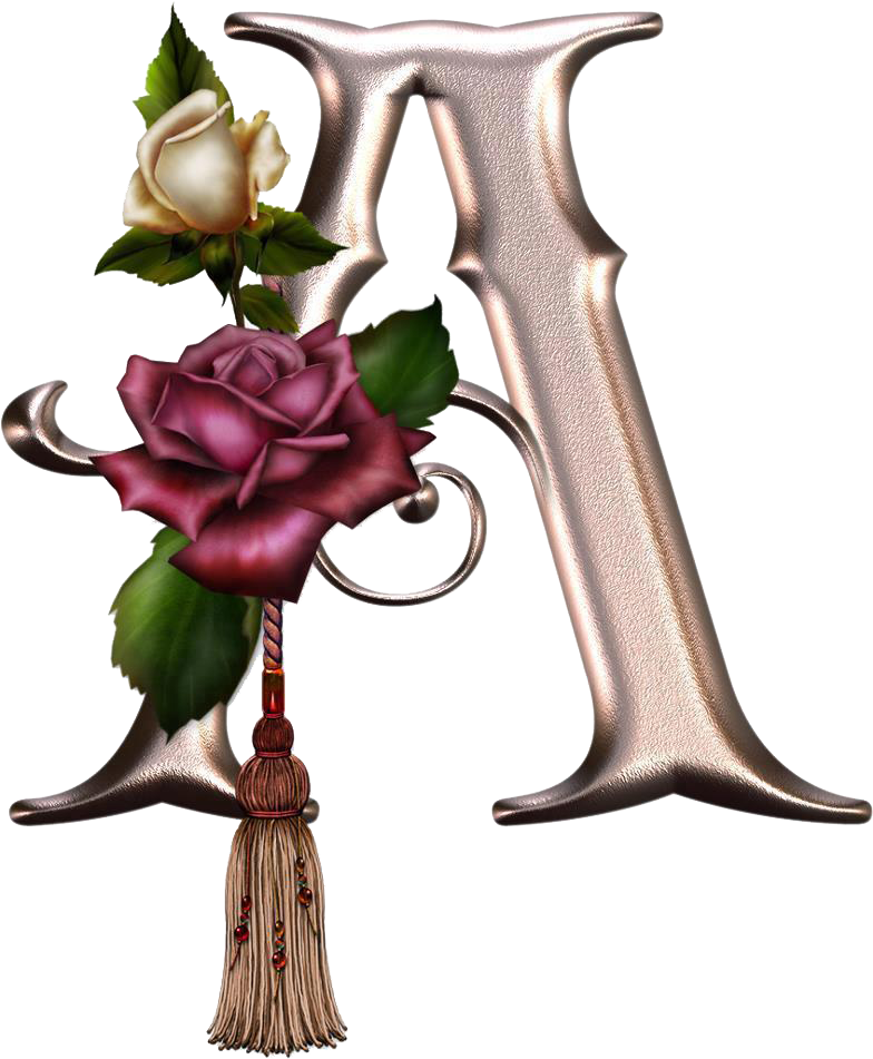 Alfabeto Con Rosas - Abecedarios Con Rosas (785x960)