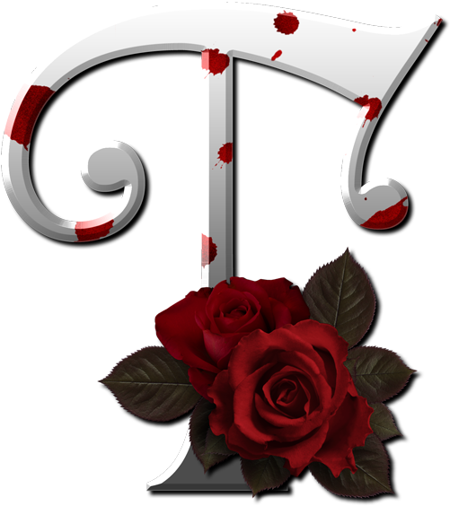 Alfabeto Gótico Con Sangre Y Rosas - Letras Con Sangre Png (500x587)