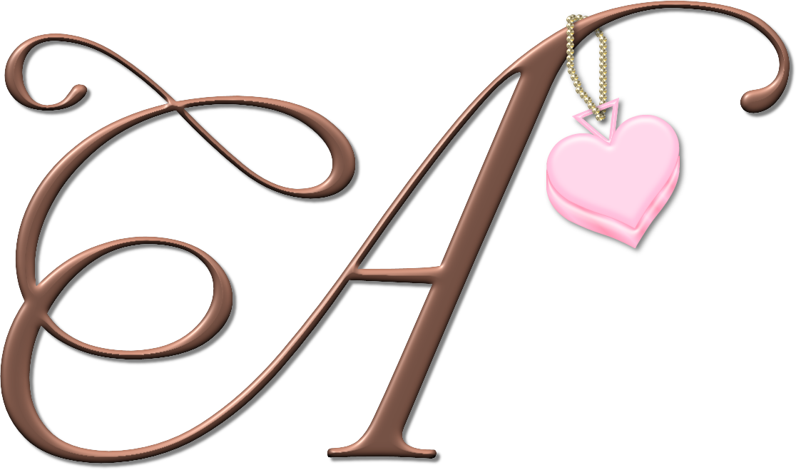 Alfabeto Decorativo Coração Rosa Png - Free Fancy Writing Fonts (1116x659)