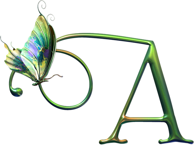 Alfabeto De Mariposas - Letra A Con Mariposas (640x481)