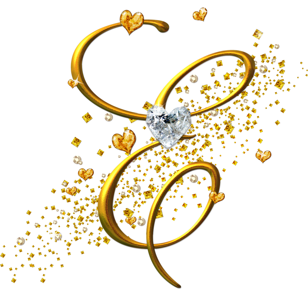 Alfabeto Dorado Con Corazones Png - Golden Letter E Png (1046x984)