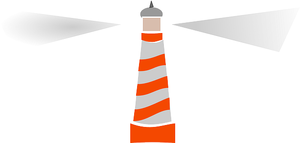 Lighthouse By The Sea - Luz De Farol Png (640x325)
