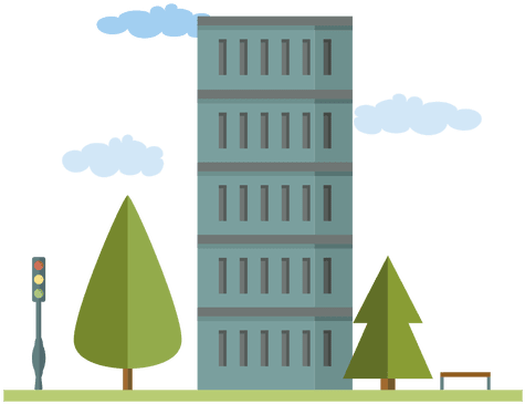 Tall Building City House Transparent Png - Tall City Building Cartoon (512x512)