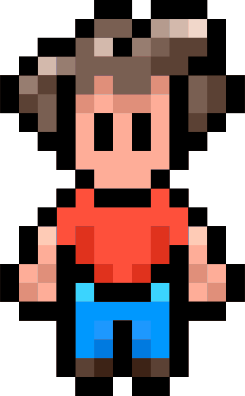 Medium Image - 8 Bit Character Png (496x800)