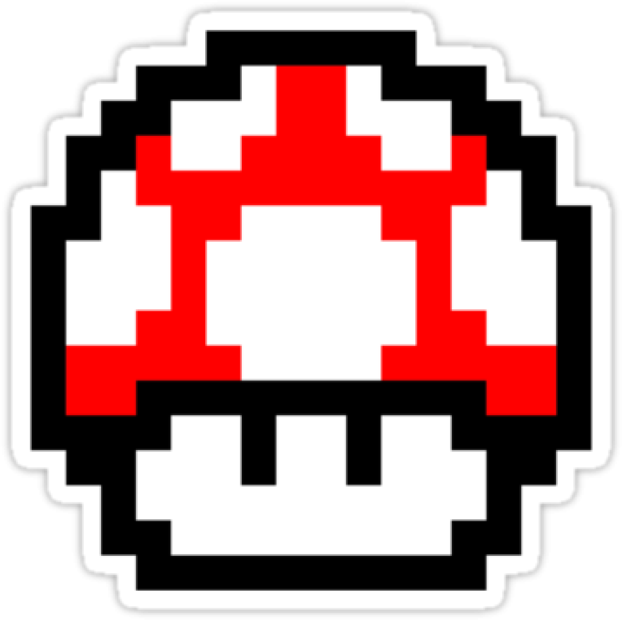 Mushroom 8-bit Toad - 8 Bit Mario Mushroom (2048x2048)