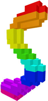 8 Bit Clipart Cat - Transparent Rainbow 8 Bit (420x420)