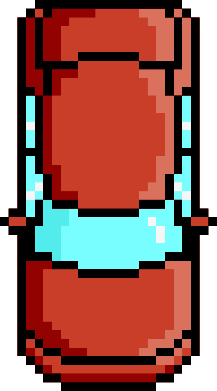 Medium Image - Car Pixel Art Top View (444x800)