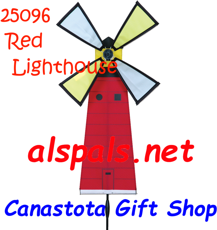 Red Lighthouse Petite & Whirly Wing Spinner Upc - Premier Hatteras Lighthouse Petite Wind Spinner 25093 (800x800)
