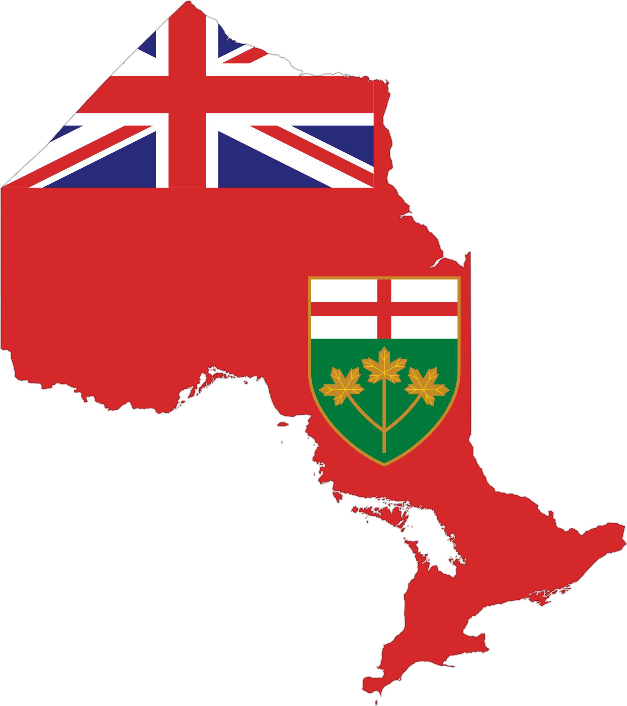Flag-map Of Ontario - Ontario Flag Png (2000x2252)