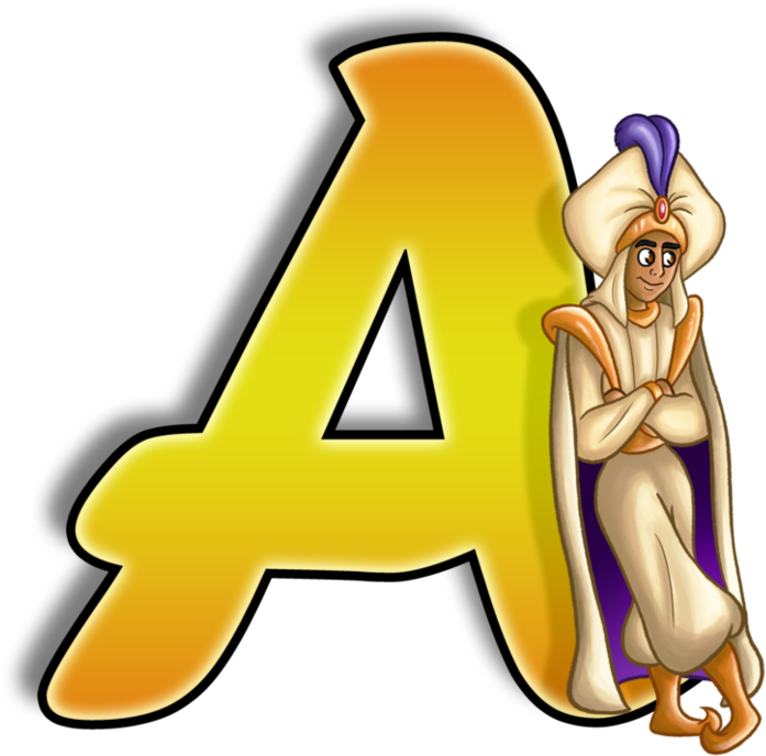 A Is For Aladdin By Martinsgraphics - Cartoon (986x811)