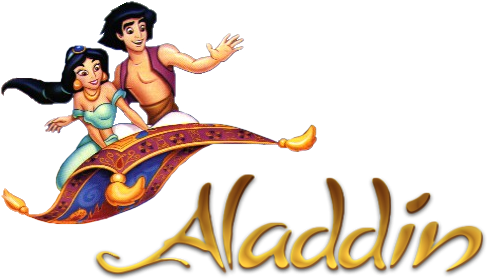 Aladdin Movie Image With Logo And Character - Aladdin (500x281)