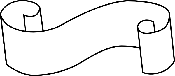 White Scroll Clip Art (600x262)