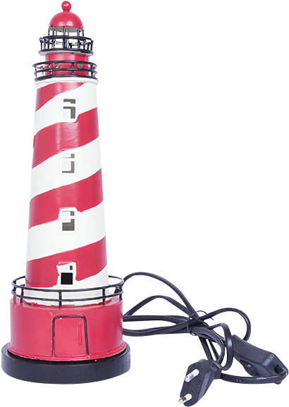 Lighthouse With Illumination - Batela Nautical Red Illuminating Lighthouse (900x600)