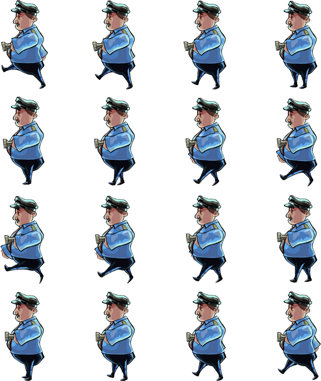 Sprite Sheet For Guard For Video Game "sir Stealalot's - Video Game (1200x1280)