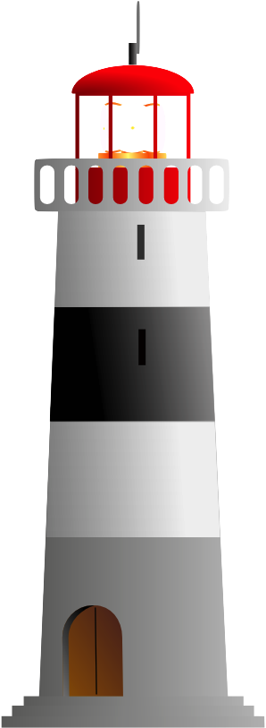 Index - Black Striped Lighthouse Shower Curtain (446x912)