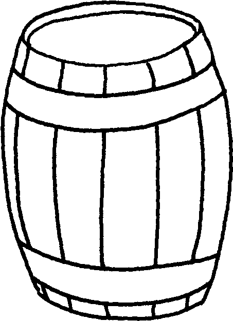 Barrels Clipart - Keg Clipart Black And White (476x643)